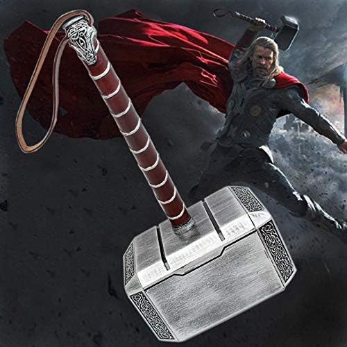 Marvel Realistic" MJöLNIR " 20 cm Metallic Hammer of Odin for Cosplays / Costume Parties