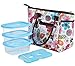 Lunch Bag Set by Dimayar Lunch Tote with Ice Pack and 3 Pieces of Lunch Box Sandwich Kit Food Storage Container,Full Zipper Closure Insulated Lunch Bag Ice Pack Lunch Box Containers for Adults