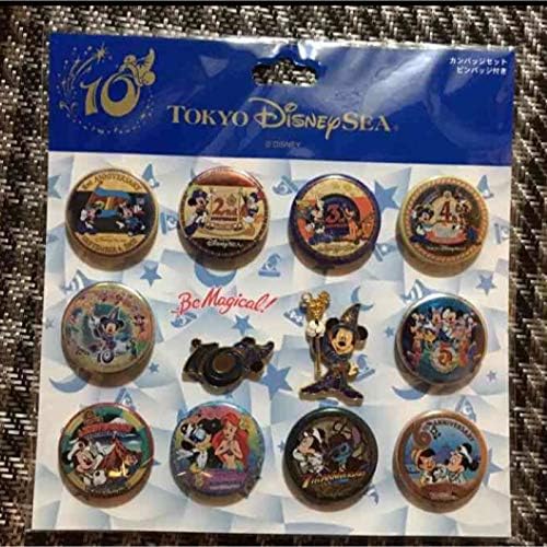 限定特価 東京ディズニーシー１０周年記念缶バッチピンバッジセット