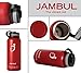 Jambul Stainless Steel Water Bottle Double Walled Vacuum-Insulated for Hot and Cold Beverages - Wide Mouth - BPA Free, 32 Oz