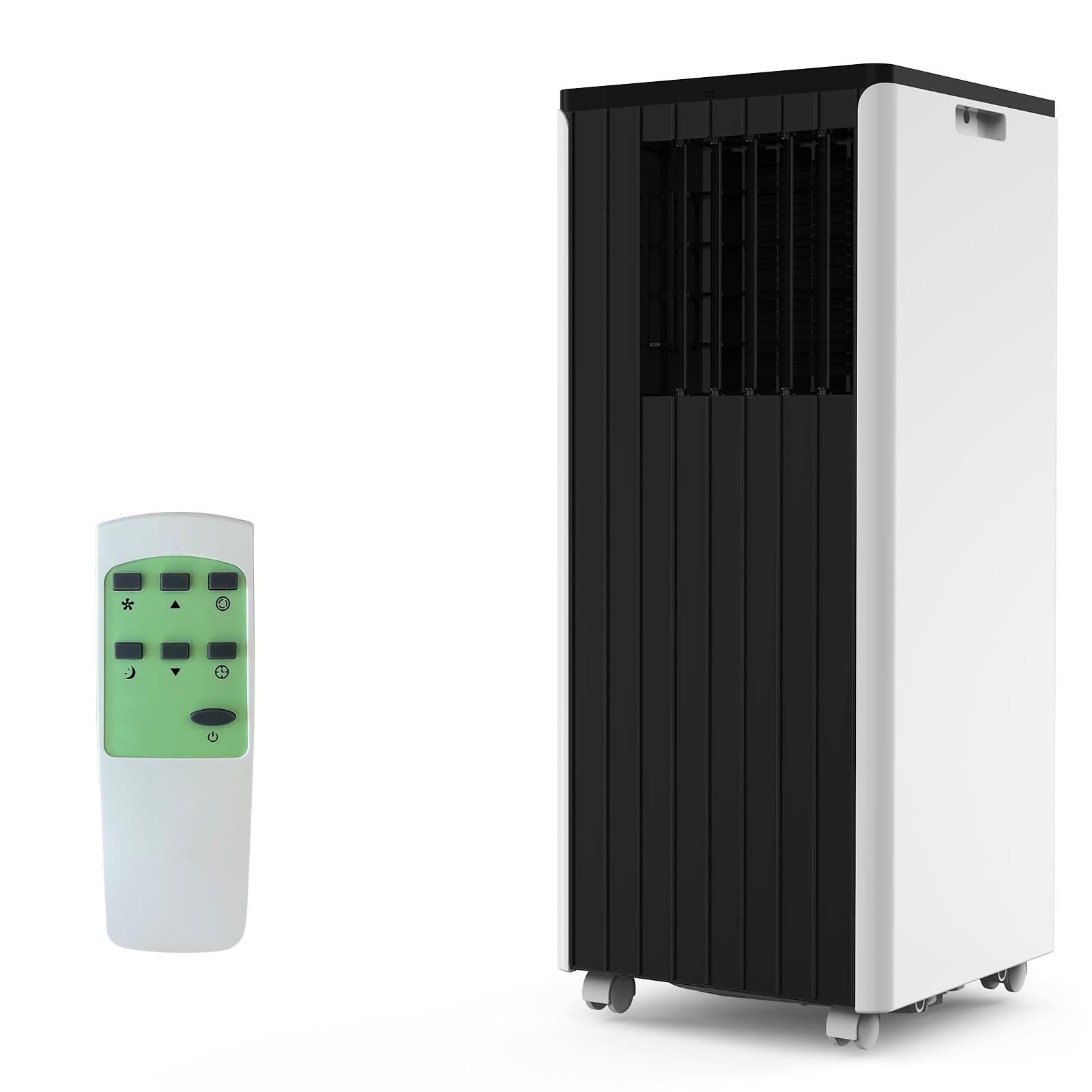 Photo 1 of 8,000 BTUs Portable Air Conditioner, 3-in-1 AC Unit with Fan, Dehumidifier, Air Conditioner for Bedroom Cools Rooms Up to 350 Sq. Ft, Quiet AC Unit, Easy Installation Kit Included, Black Top Cover