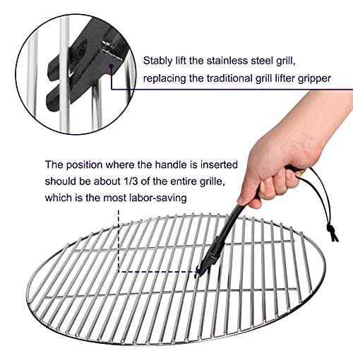FIRELOOP Grill Grate Lifter Grill Cast Iron Cooking Grid Lifter,Big