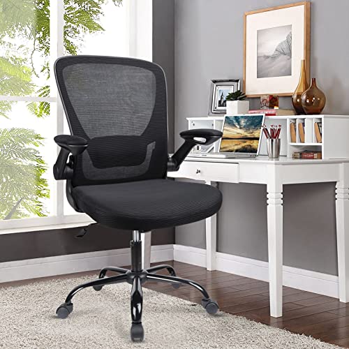 Ergousit Ergonomic Home Office Chair, Mesh Office Chair Flip Up Arms