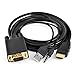 XF TIMES VGA to HDMI 1080P HD Audio TV AV HDTV Video Cable Converter Adapter, 6-Feet with 3.5mm Audio Cable and USB Power Cable