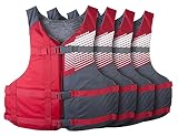 Stohlquist Fit Adult PFD 4 Pack Coast Guard Approved Universal, Red