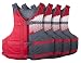 Stohlquist Fit Adult PFD 4 Pack Coast Guard Approved Universal, Red