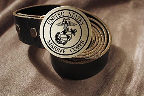 Marine Corps USMC Etched Metal Belt Buckle