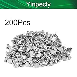 Yinpecly 200PCS Round Flat Head Rivet 6x8mm/0.24x