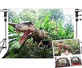 MEETS 7x5ft Jurassic Park Backdrop Dinosaur Green Plant Photography Background Themed Party Photo Booth YouTube Backdrop GEMT886 …