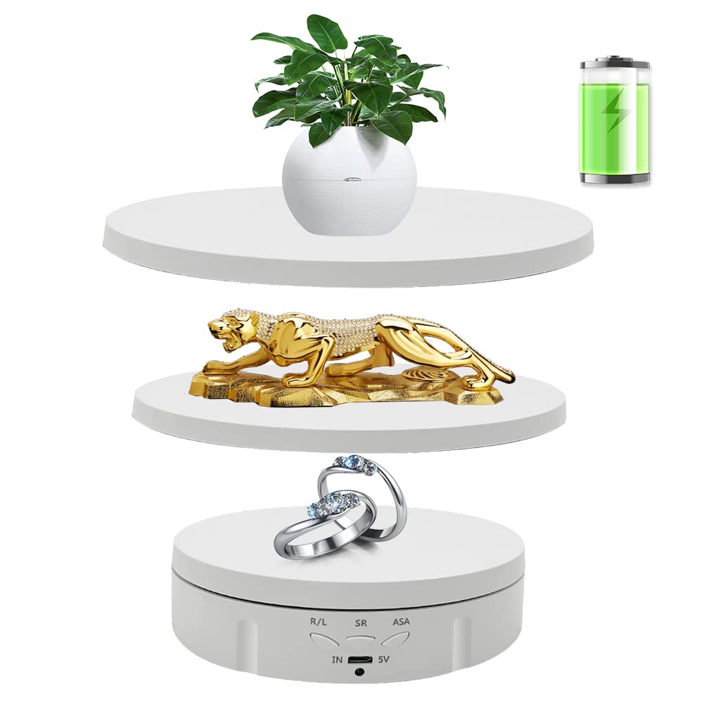 JAYEGT 3 in 1 Motorized Rotating Display Stand with