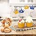 72pcs Gold Glitter Crown Cupcake Toppers and Wrappers for Baby Shower Birthday Wedding Party Decorations
