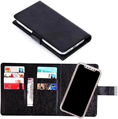 iphone x Wallet case,Wisecoco Magnetic Detachable Slim Case with [10 Card Slots+ID Window] Premium Leather Pouch Cover for Apple iPhonex 2017 (Black)