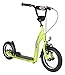 BIKESTAR Original Safety Pro Sport Push Kick Scooter Kids with Brakes, Mudguard and air Tires for Age 7 Year Old Children | Sport Edition with Alloy Wheels 12 Inch | Brilliant Green