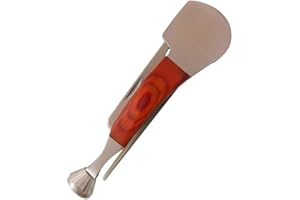 3 in 1 Stainless Steel and Rosewood Tobacco/Smoking Pipe Scraper Nozzle Cleaner Tamper Tool Set