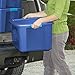 Sterilite 18 Gal Latch and Carry, Stackable Storage Bin with Latching Lid, Plastic Tote Container to Organize Closets, Blue with Blue Lid, 6-Pack