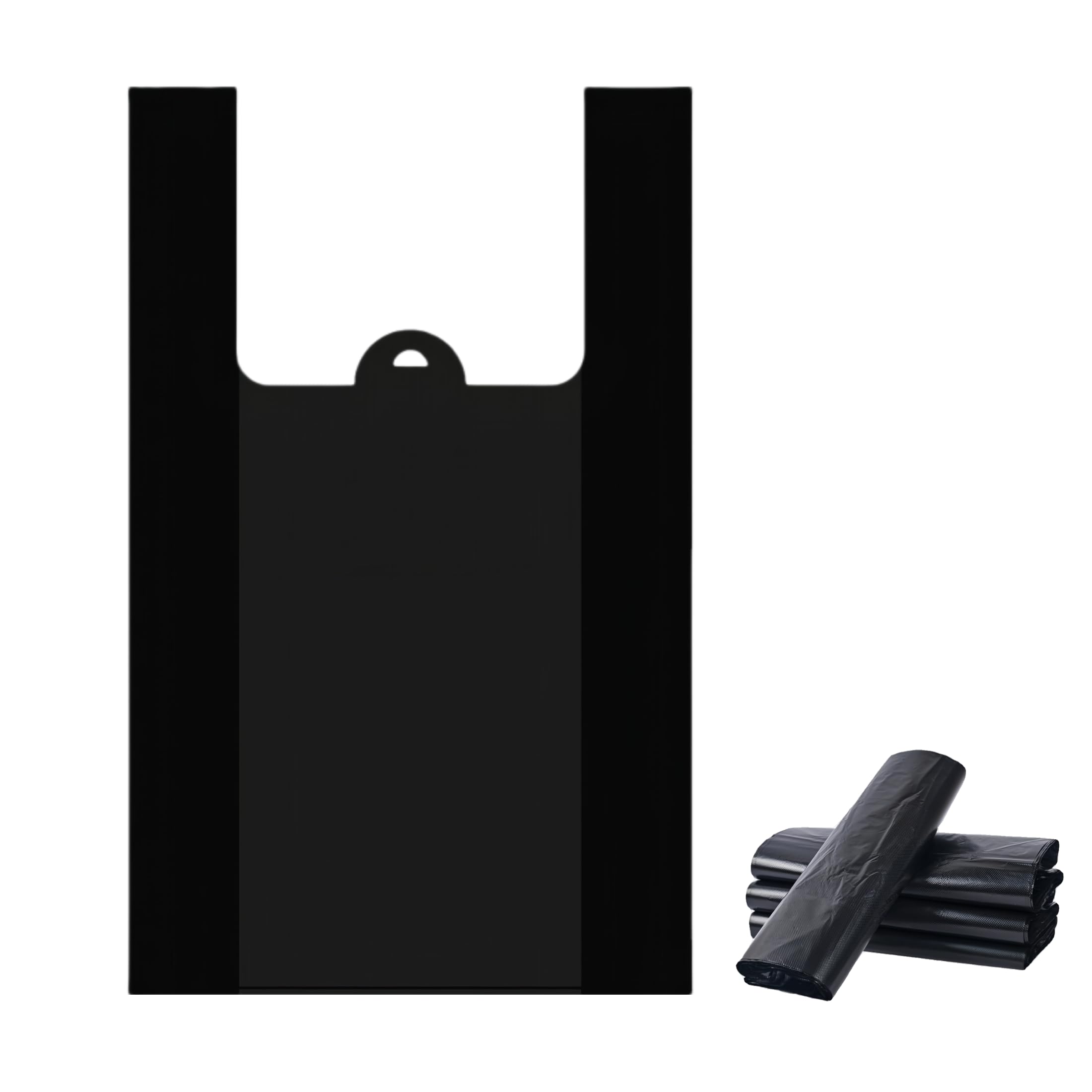 Photo 1 of 100 Count Black Small T-Shirt Trash Bags with Handles,Perfect for Dogs&Cats Poop Bags,Car Trash Bags(100 Count)