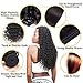 Deep Wave Bundles with Closure 20 22 24+18 Unprocessed Brazilian Virgin Human Hair Deep Curly 3 Bundles with Lace Closure Natural Black(20 22 24+18 Closure)
