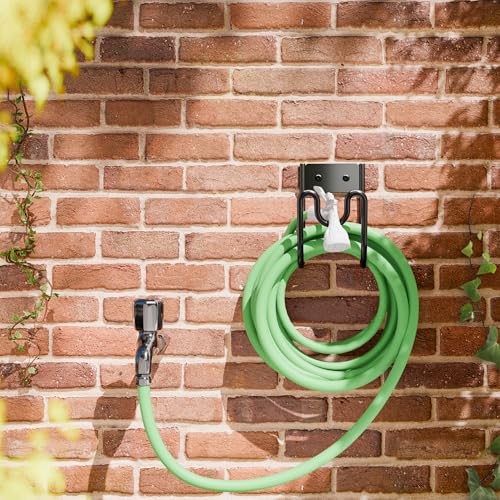 Black Metal Garden Hose Holder - Wall Mounted Water Hose Holder - photo 10