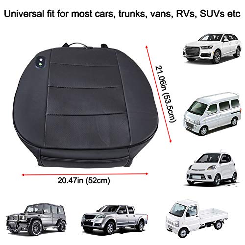 Big Hippo Heated Car Seat Cushion-Universal 12V Car 24V Truck Front Seat Heating Seat Covers Pad Protector with Temperature Controller and DC Charger for Car Interior,Home,Office Chair(1 PC)