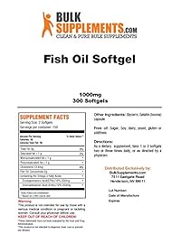 Cápsulas blandas BulkSupplements de aceite de pescado puro, de 0.035 oz, 1