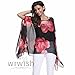 Womens Floral Printed Bohemian Chiffon Blouse Caftan Poncho Tunic Cover up Batwing Loose Tops