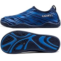 AMAWEI Water Shoes for Boys Girls Kids Quick Dry Beach Swim Sports Aqua Shoes for Pool Surfing Walking (39, 03.Blue)