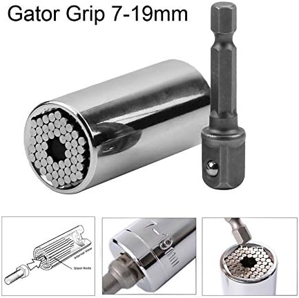 ONLADY Universal Socket Adapter Power Drill Adapter Tool 1/4"-3/8" (7mm-19mm) Drive Adapters Multi-Function Ratchets Sockets