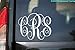Minglewood Trading White - Monogram Vinyl Decal - Three Initials - Car Truck Laptop Wall - Traditional - Die Cut Sticker - 5w x 4h inches