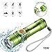 Leacoco Flashlights Led Bright MINI USB Rechargeable Camping Flashlights with Lanyard Adjustable Focus and 5 Light Mode Outdoor Water Resistant for Camping Hiking and Emergency etc. (Green)