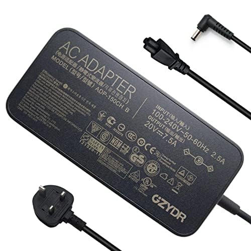 150W 20V 7.5A Laptop Adapter Charger ADP-150CH B A18-150P1A for ASUS ROG G531GT G731GT FX505GT FX705GT FX505DD FX505DT FX505DU FX705DD FX705DT FX705DU with Power Cord