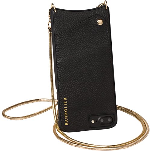 Phone Case for iPhone 8 Plus, 7 Plus & 6 Plus with Glam Gold Chain Strap & Hardware. Leather Wallet Store Your Cards & Cash. Slim Fit & Non-Slip Grip Shock Absorption Protection Belinda by Bandolier