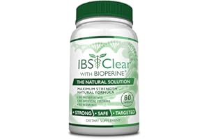 IBS Clear™ - 100% Natural IBS Relief with Vitamin D, Psyllium Husk, Fennel. 60 Vegan Friendly Capsules - 1 Bottle