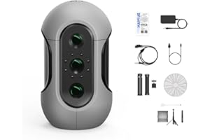 3DMakerpro 3D Scanner, Handheld 3D Model Scanners Mole for 3D Printing, 0.05mm Accuracy, 0.1mm Resolution, 10FPS Scanning Speed, Anti-Shake Lenses, Compatible with Win10/MacOS -Luxury Version