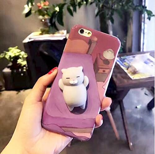 Squishy Phone Case for iPhone 6 Plus 5.5'', 6S Plus 5.5INCH Smartphone Case Pinch 3D Cute Soft Silicone Pappy Cat Cover Coque