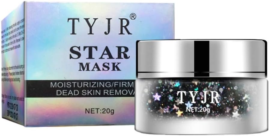 Yiitay Face Mask Star Mask Peel Off Glitter Starry Tearing Facial Mask Moisturizing Hydrating Anti Ageing Anti Wrinkle Firming Brighten Skin Reduce Pores 20g