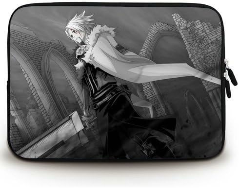 Anime Laptop Sleeve with D Gray Man(5) Patterns Waterproof Canvas Fabric 17 17.3 Inch Laptop Bag Case Cover(Twin Sides)