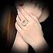 Mytys Cocktail Rings Fashion Cubic Zirconia Mesh Band Ring for Women Girls