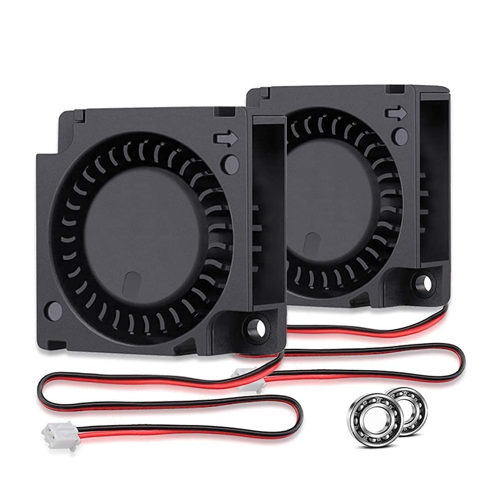 GDSTIME 24V 30mm Blower Fan 3010 Turbine Turbo Cooling Fan Dual Ball Bearing Minin Exhaust Heatsink (pack of 2pcs)