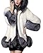 Baifern Women's Faux Fur Hooded Outerwear Coats Plus Size