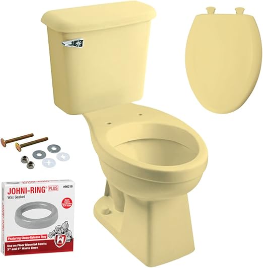 Peerless Pottery K766805 McKinley Elongated Toilet with Seat, Harvest