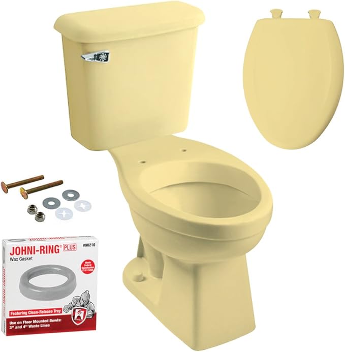 Peerless Pottery K766805 McKinley Elongated Toilet with Seat, Harvest