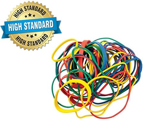 Get Organized 1/2 lb Pack of Colorful Rubber Bands - Assorted Dimensions, Multi Color Variety- Ideal for Tye Dye - By