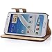 Arbalest® Samsung Galaxy Note 2 Wallet Leather Case, [Book Fold] Soft Matte PU Leather Flip Folio with Card Slots and Magnetic Lip for Samsung Galaxy Note II 2 GT-N7100 - Brown