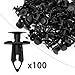 OCR 8mm Push Hole Retainer Black Nylon Push Type Fastener Rivet Assortment Kit 100pcs for Ford Toyota Honda Chrysler (8mm-100pcs)