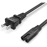 Superer 8Ft Figure 8 Power Cord (C7) – ETL Certified Universal 2 Prong AC Cable Replacement for TV, Laptop, Game Console, Pri