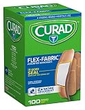 Curad Flex-Fabric Assorted Self-Adhesive-Bandages, 100 Count (Pack of 6)