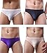 WINDAY Men Briefs Breathable Ice Silk Triangle Bikinis and Briefs N04 XL/US L 4-Pack Mixed Color B