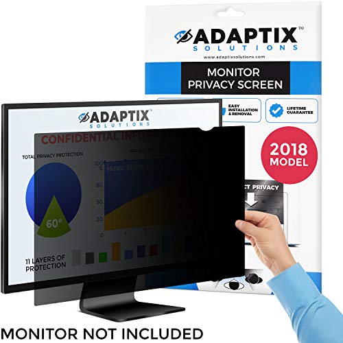 Monitor Privacy Screen 23.8” – Info Protection for Desktop Computer Security – Anti-Glare, Anti-Scratch, Blocks 96% UV – Matte or Gloss Finish Privacy Filter Protector – 16:9 by Adaptix (APS23.8W9)