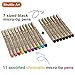 Shuttle Art 18 Pack Ultra Fine Point Tip Micro Line Pens – Waterproof Archival Ink & 11 Colors in 0.3MM Felt Tip - 7 Blacks in Tip Sizes 0.15MM to 0.5MM For Journaling Technical Illustrating Drawing