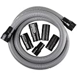 WORKSHOP Wet Dry Vacuum Accessories WS17823A Wet Dry Vacuum Hose, 1-7/8-Inch x 10-Feet Heavy Duty Contractor Wet Dry Vac Hose for Wet Dry Shop Vacuums